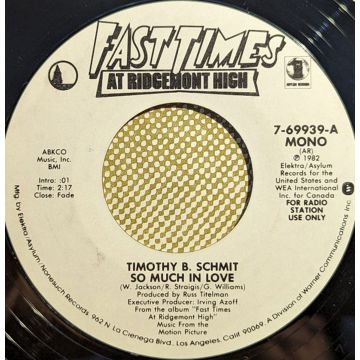 Single 45: Timothy B. Schmit ‎– So Much In Love Mono / Stereo