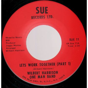 Single 45: Wilbert Harrison One Man Band ‎– Let's Work Together Part 1 / Part 2
New old stock fink / soul vinyl 1969