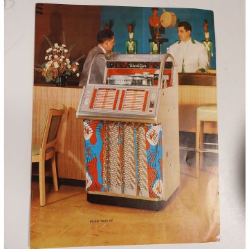 Wurlitzer Model 1600 (1954) Jukebox Promo Flyer - Original